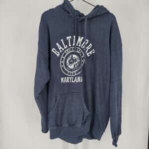 Baltimore Maryland Mens Sz XXL Pullover Hoodie Sweatshirt Navy Blue Army City